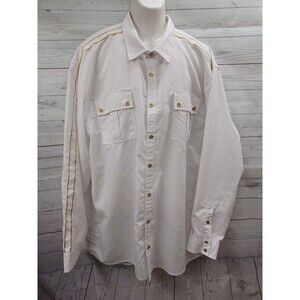 Attitude Gold Legendary White Mens Long Sleeve Shirt 5X